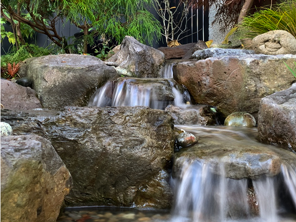 preformed streams and waterfalls